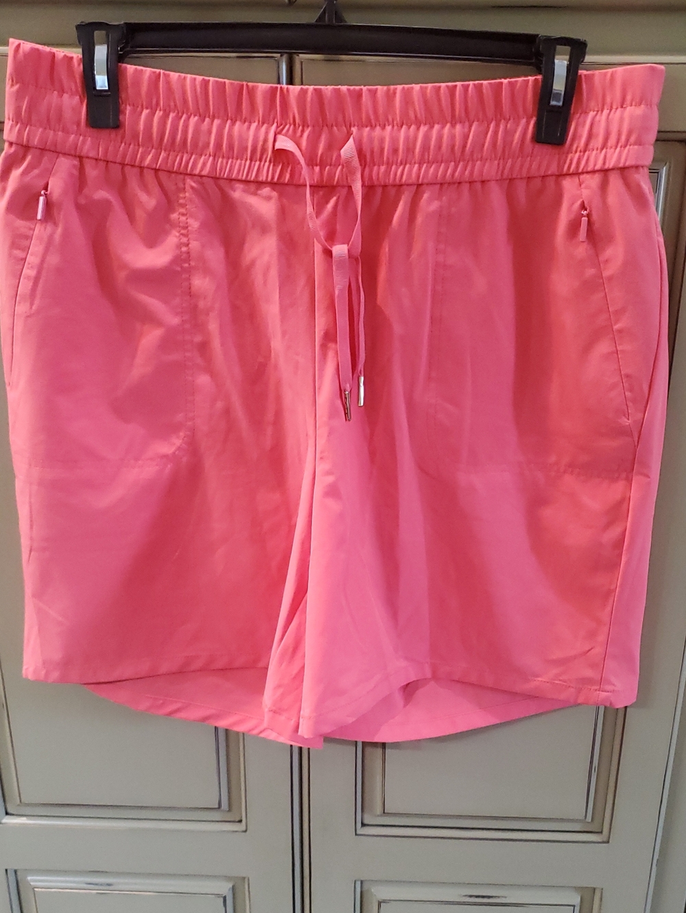 Chico's Coral Pink Athletic Drawstring Shorts